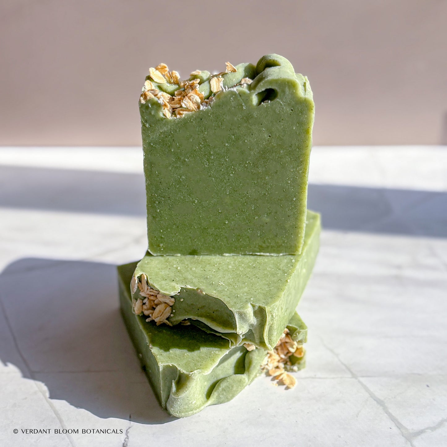 Still Morning soap bar with aloe vera and colloidal oatmeal, hydrating and gentle for sensitive skin, supports eczema and psoriasis care