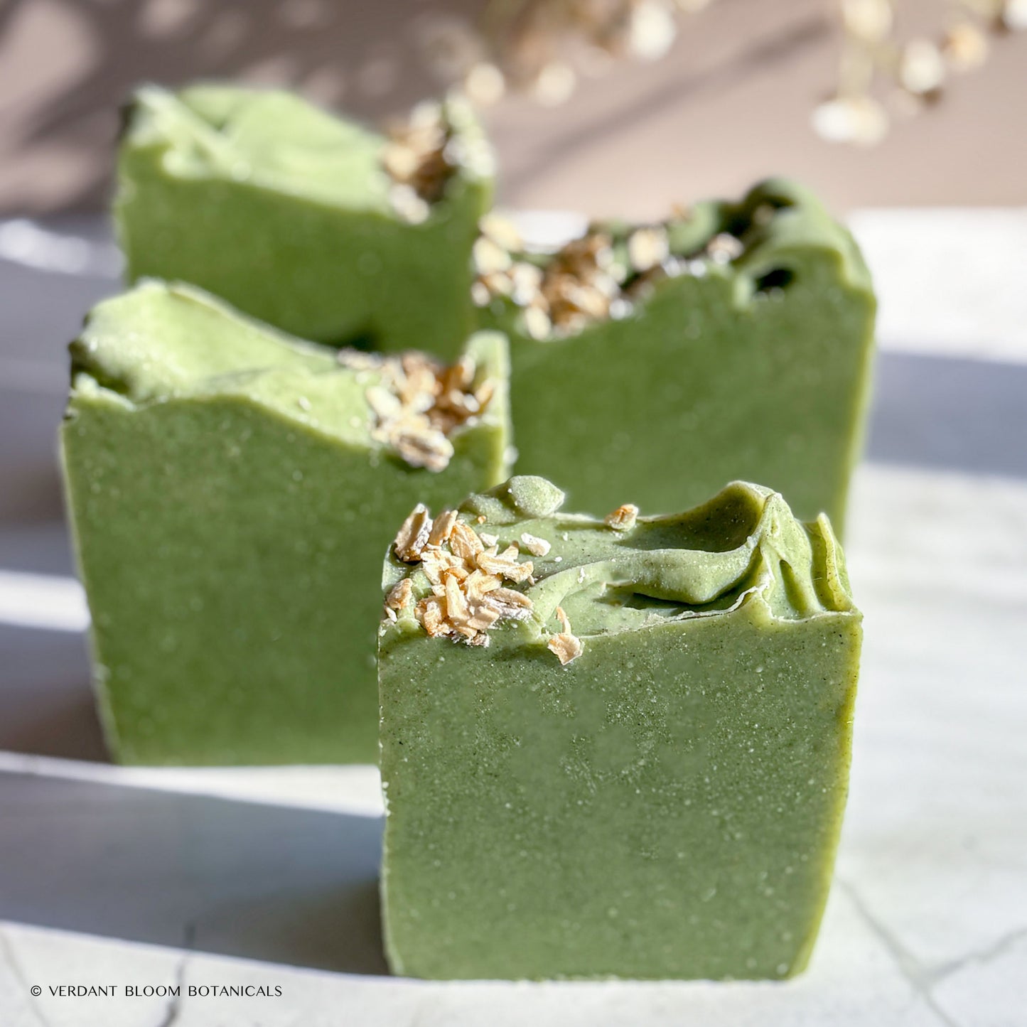 Still Morning soap bar with aloe vera and colloidal oatmeal, hydrating and gentle for sensitive skin, supports eczema and psoriasis care