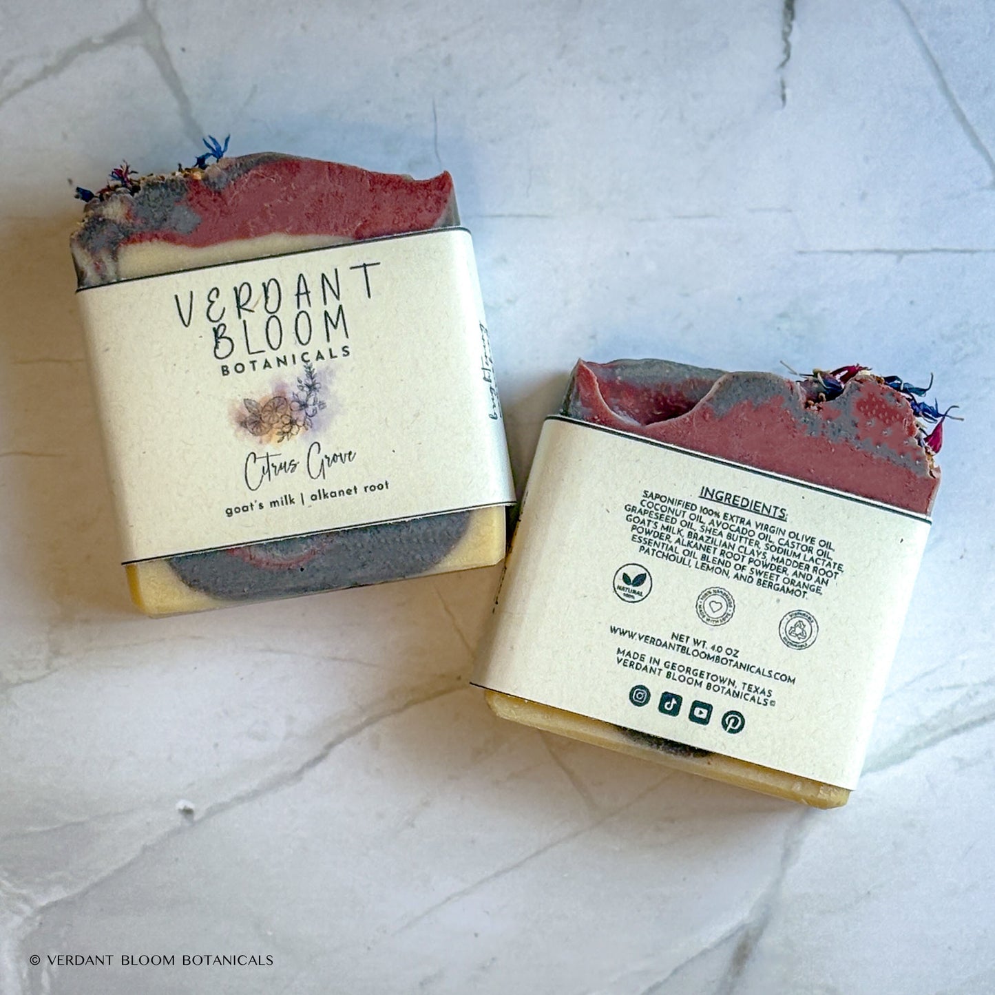 Citrus Grove soap with labels