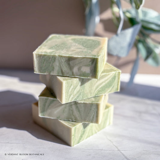Refreshing eucalyptus mint soap bar made with natural botanicals and aromatherapy benefits