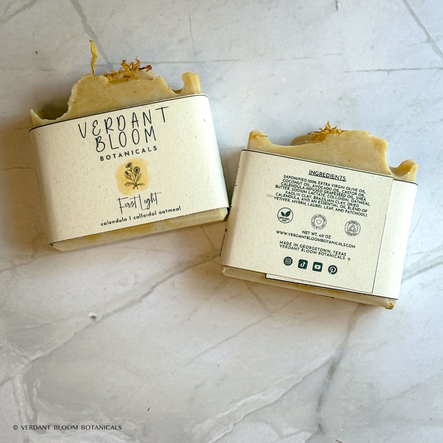First Light soap with labels