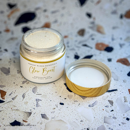 opened jar of Glow Boost face mask