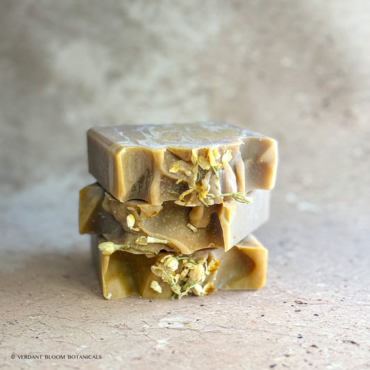 stack of Honeyed Clove soap bars
