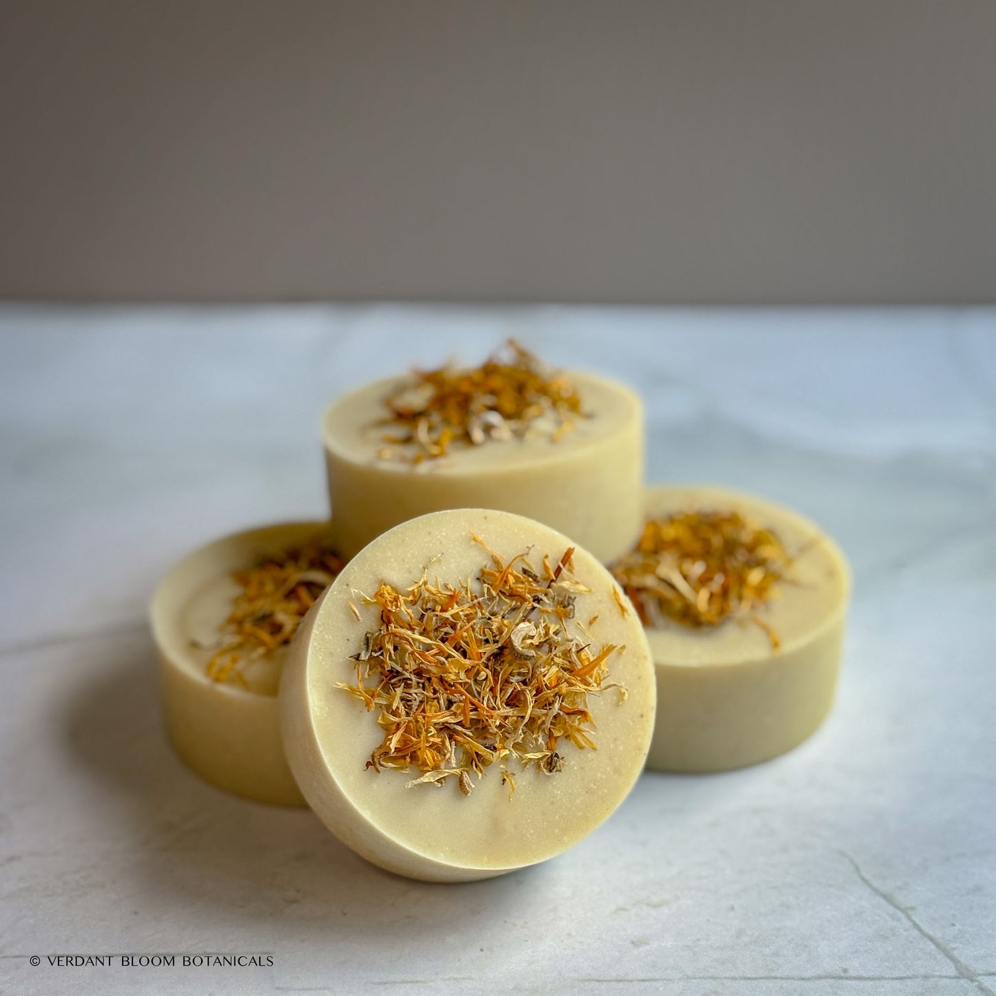 Handmade mini soap with calendula and oatmeal