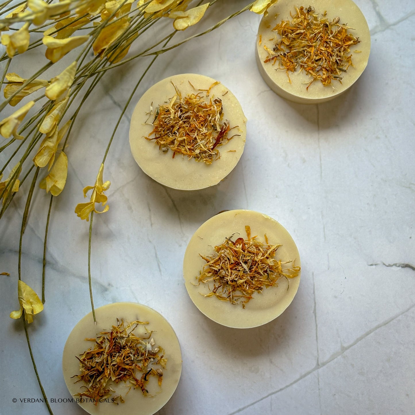Handmade mini soap with calendula and oatmeal