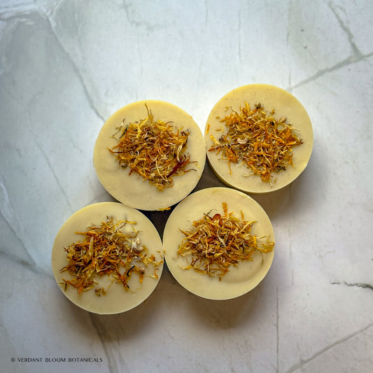 Handmade mini soap with calendula and oatmeal