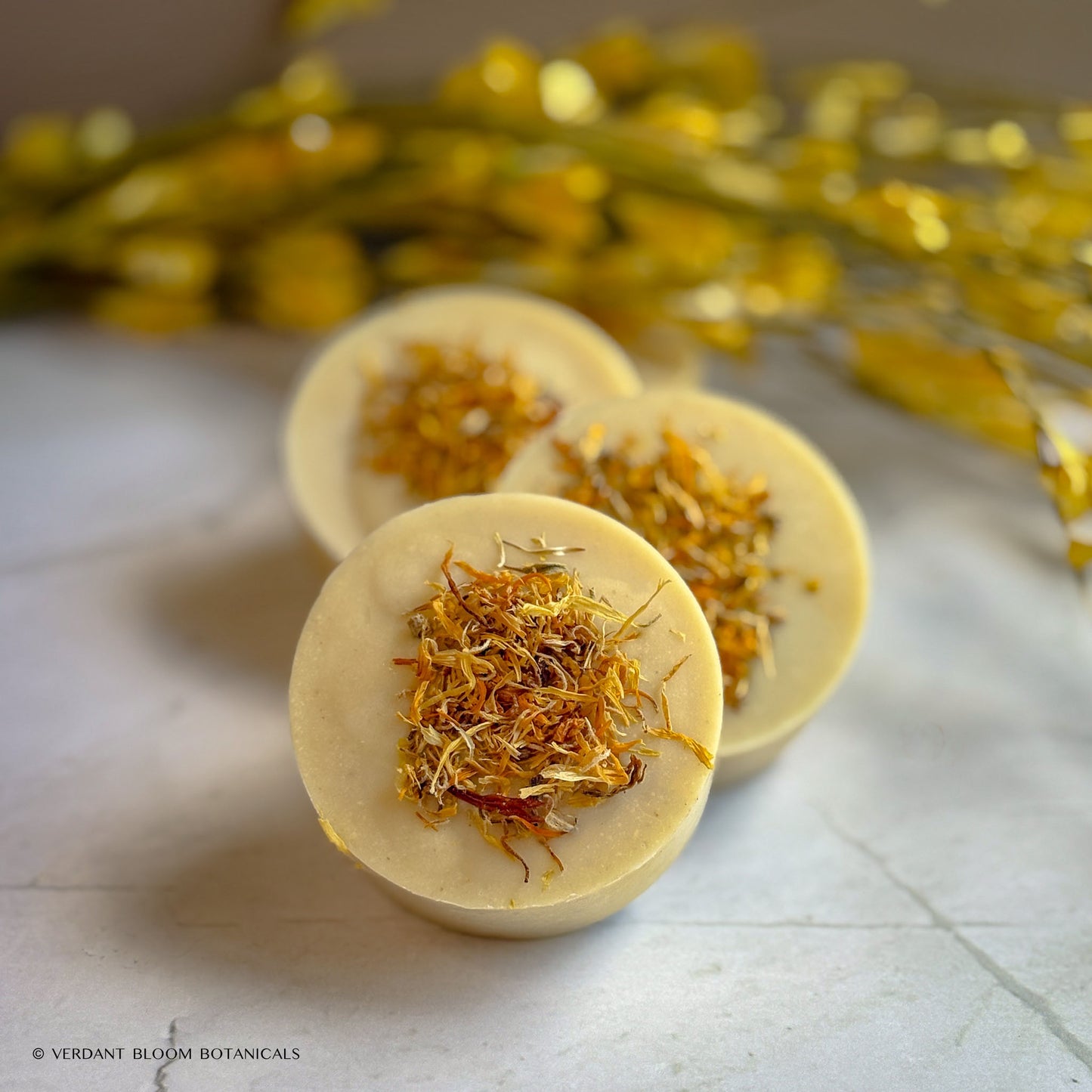 Handmade mini soap with calendula and oatmeal