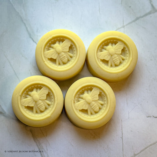 Handmade mini soap with goat’s milk and honey