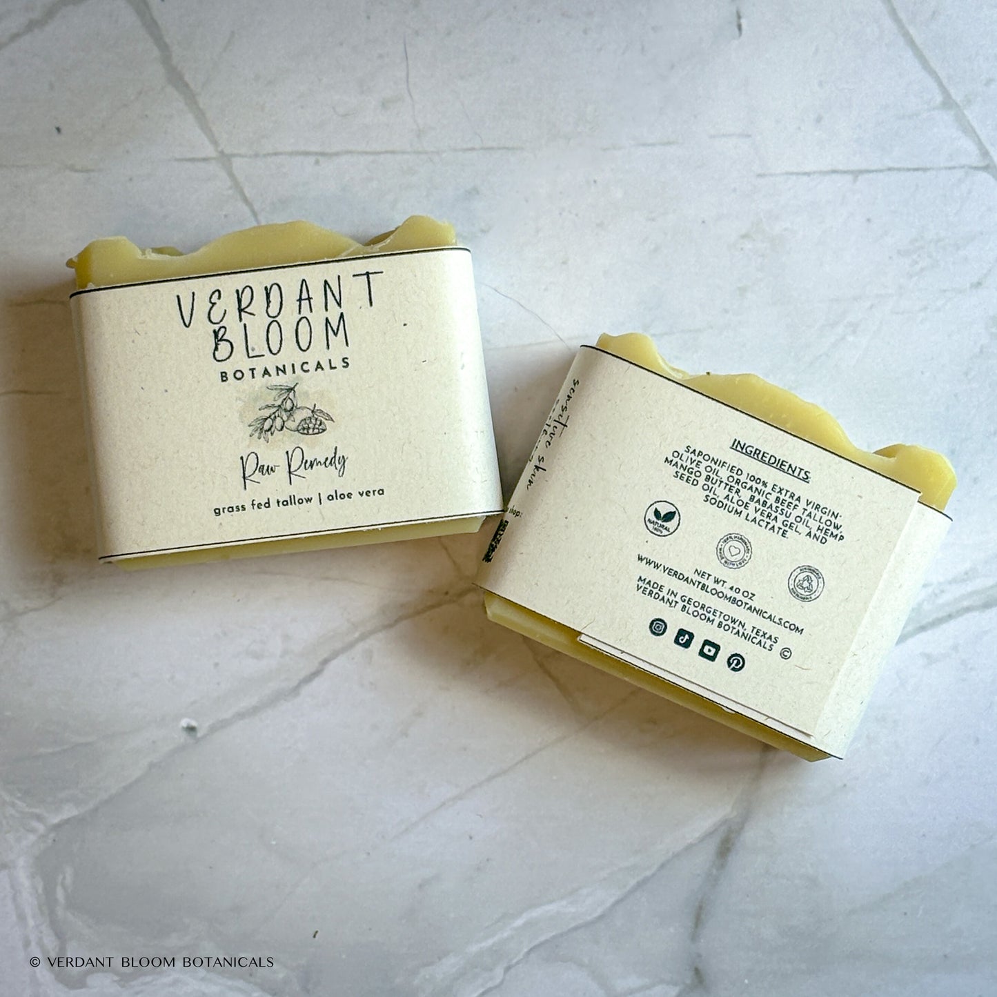 Raw Remedy soap with labels