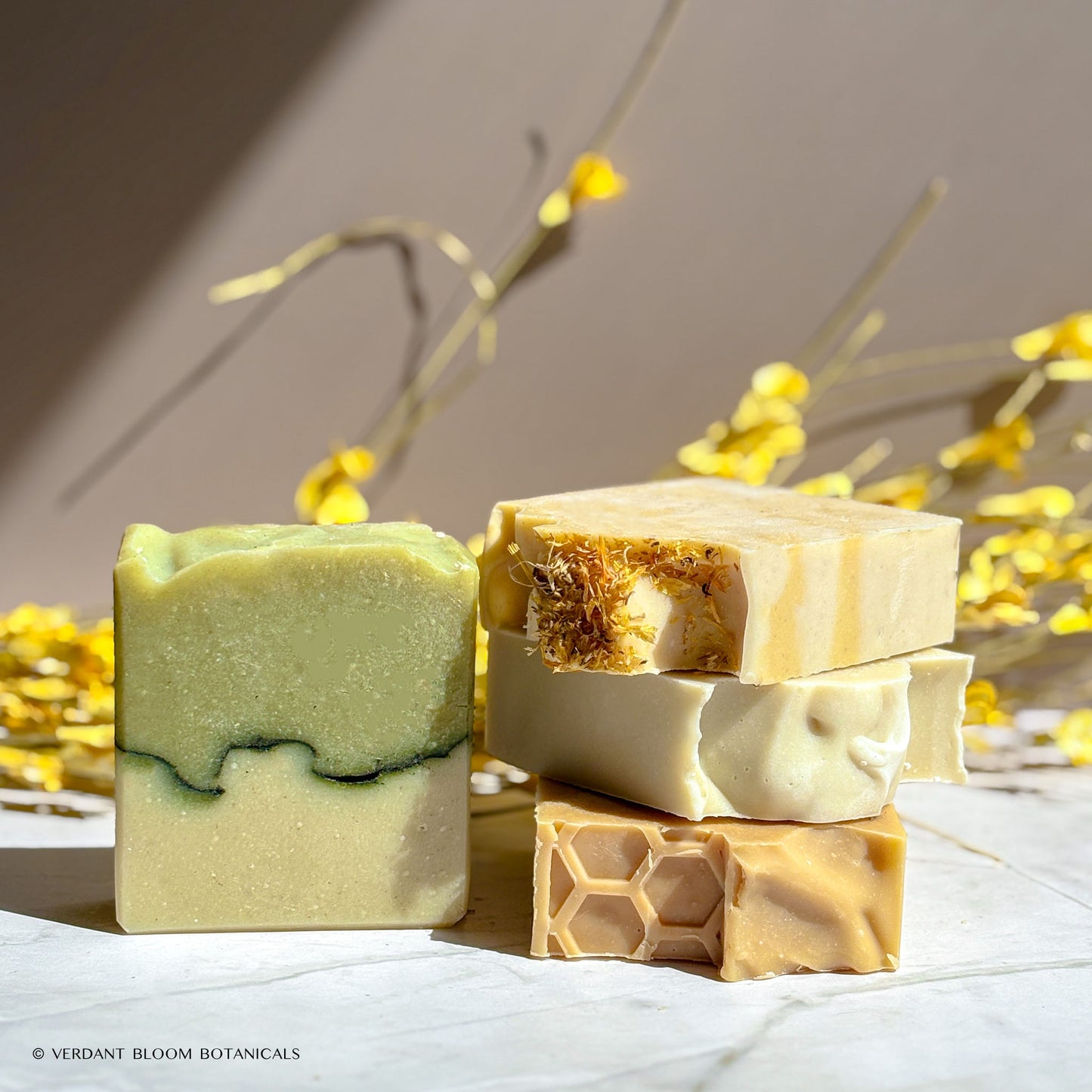 Soap Soother Bundle of gentle natural soap bars, hydrating and soothing for irritation and inflammation