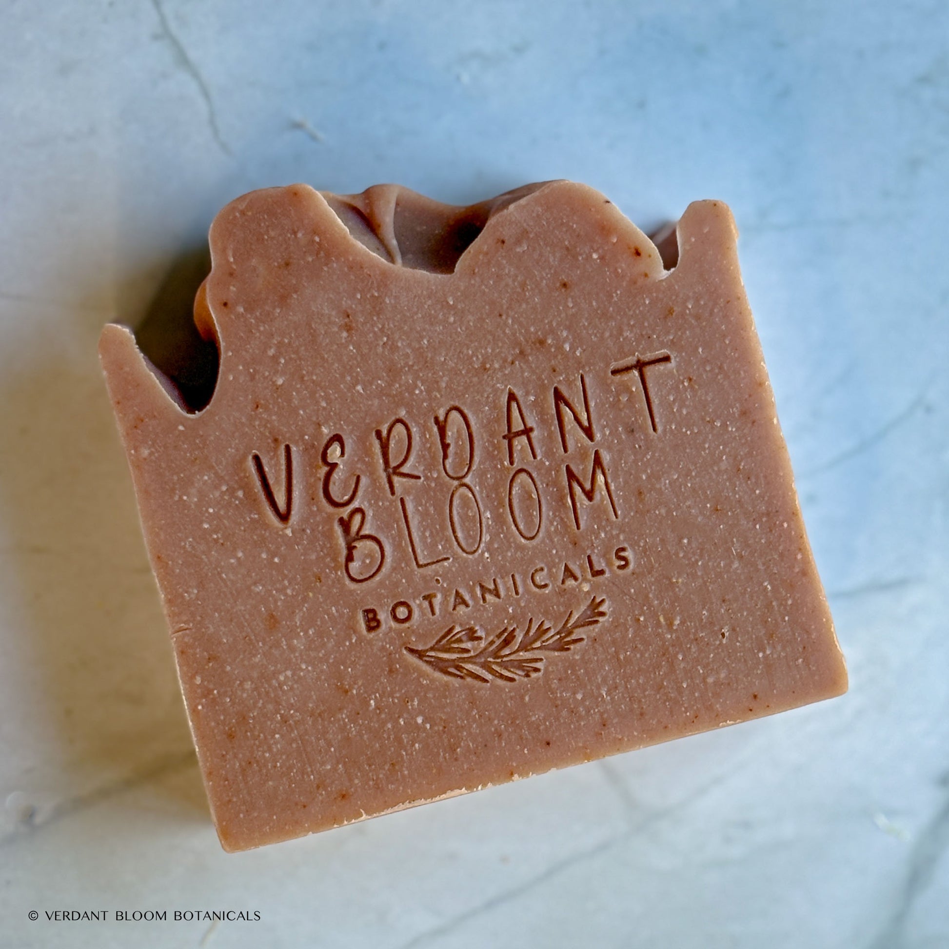 Amber Glow soap bar stamped