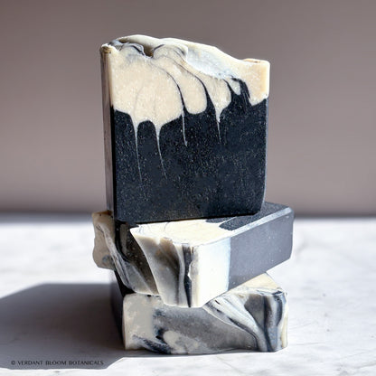 Black Tie activated charcoal soap bar, ideal charcoal soap for acne and face care