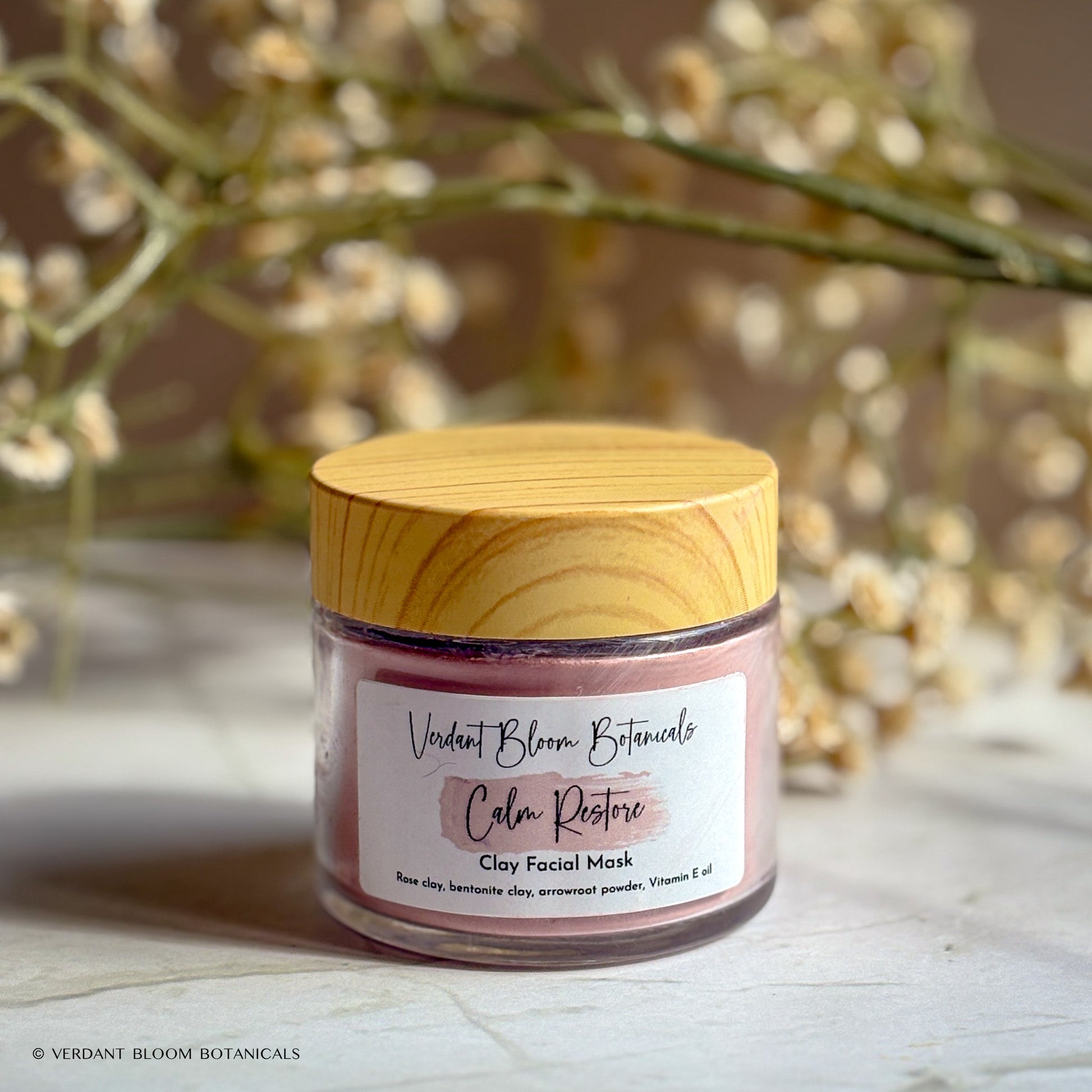 Soothing Rose Clay Face Mask for Sensitive Skin