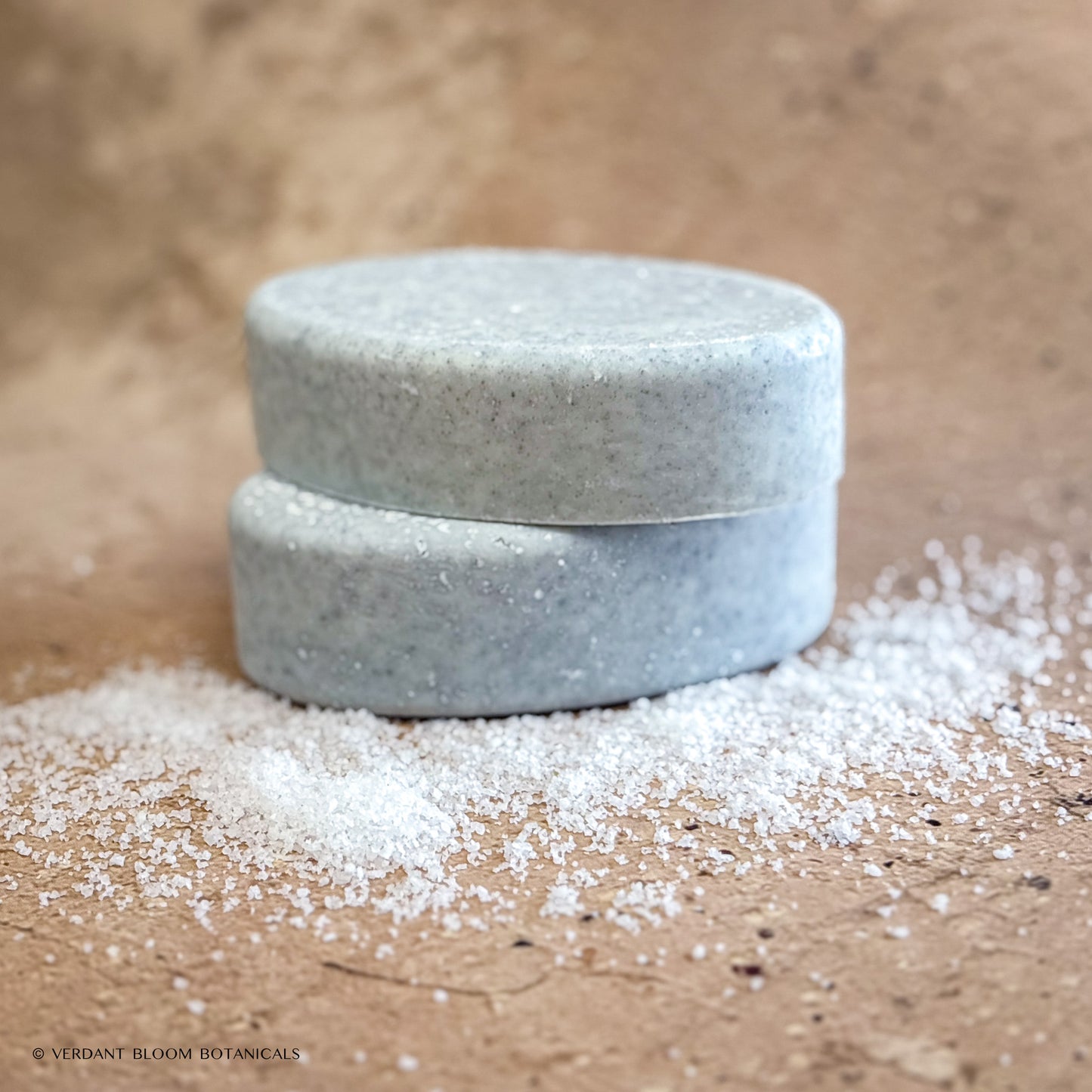 stack of Clean Slate salt bars with salt