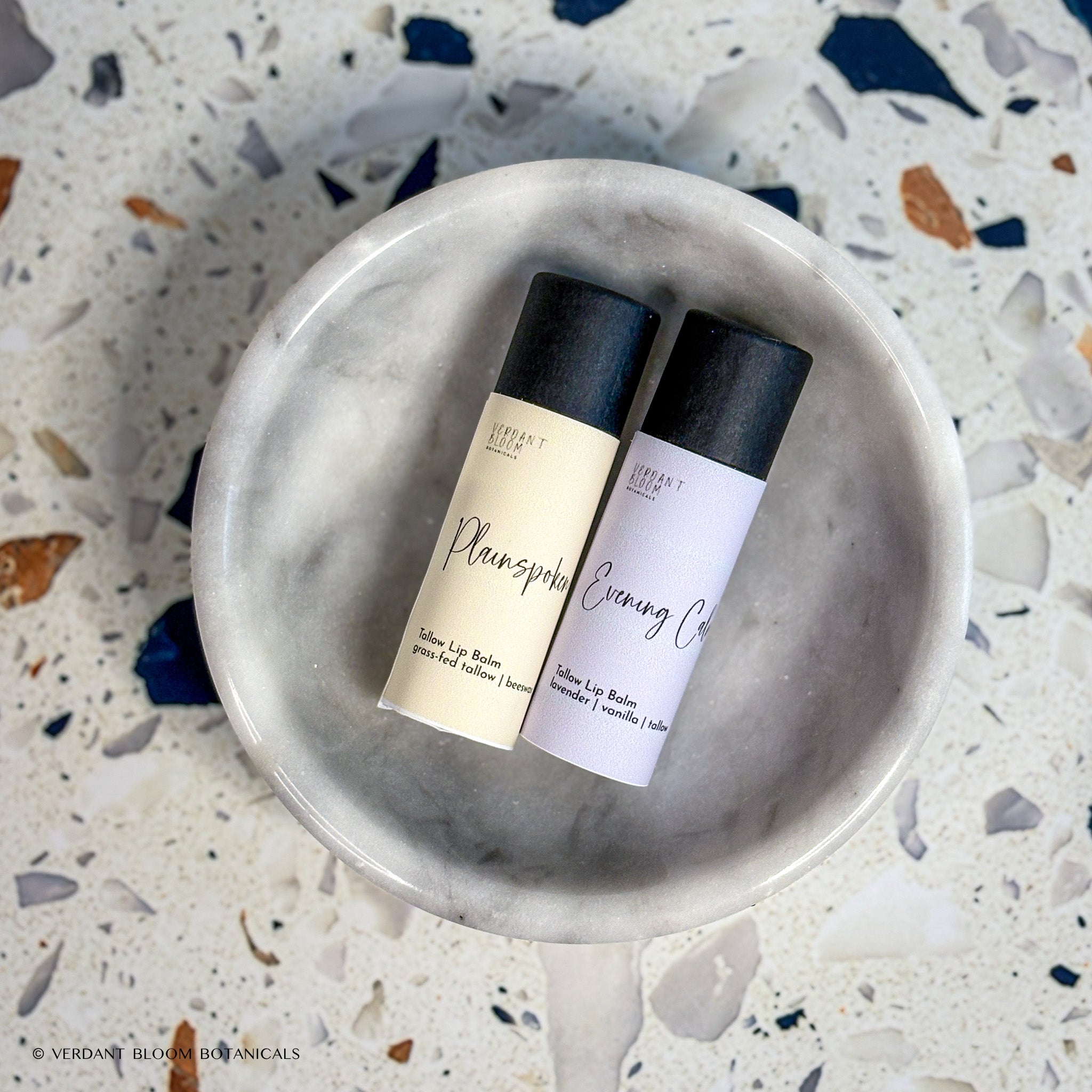 Daily & Nightly duo lip balms in bowl