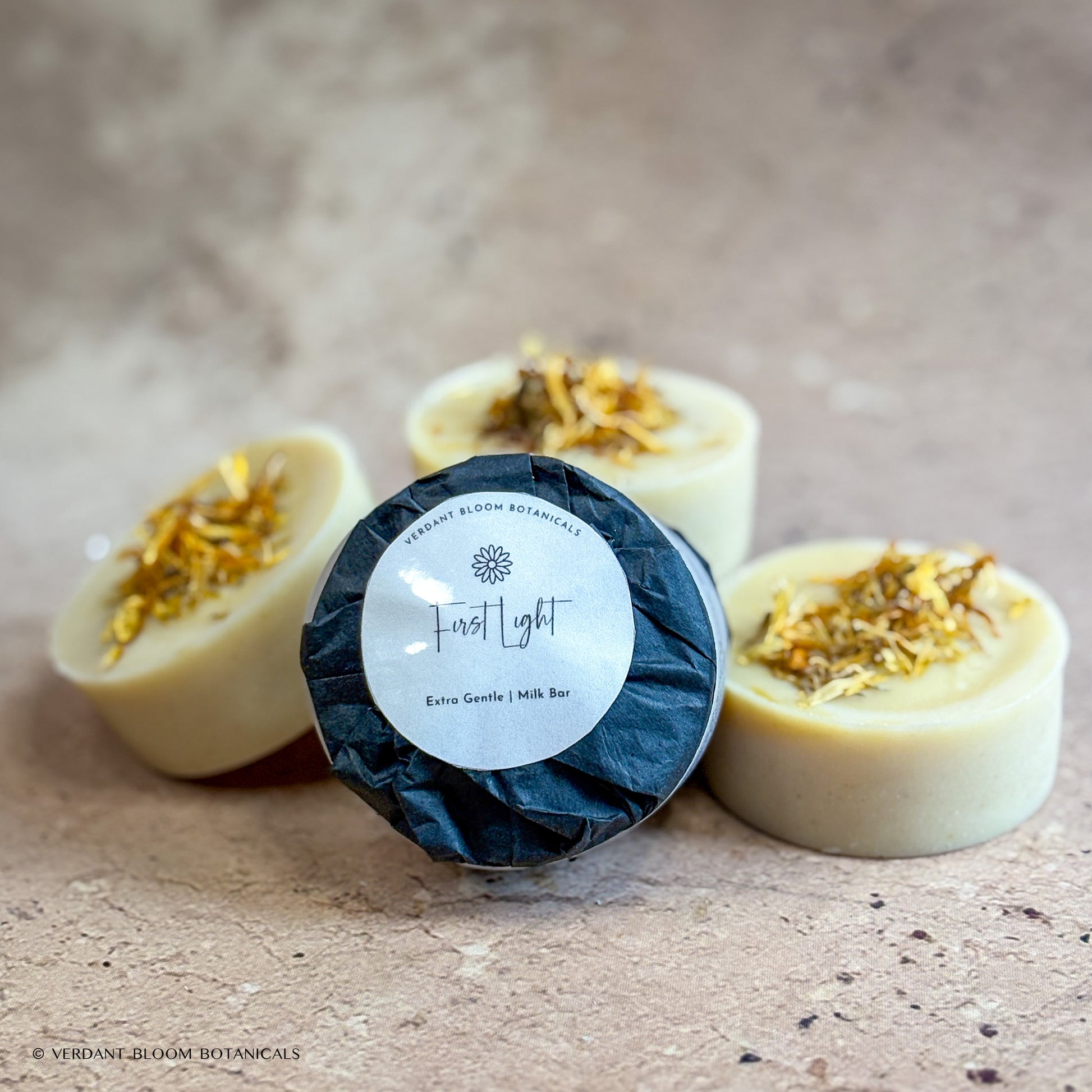 Collection of First Light mini soap bars with label
