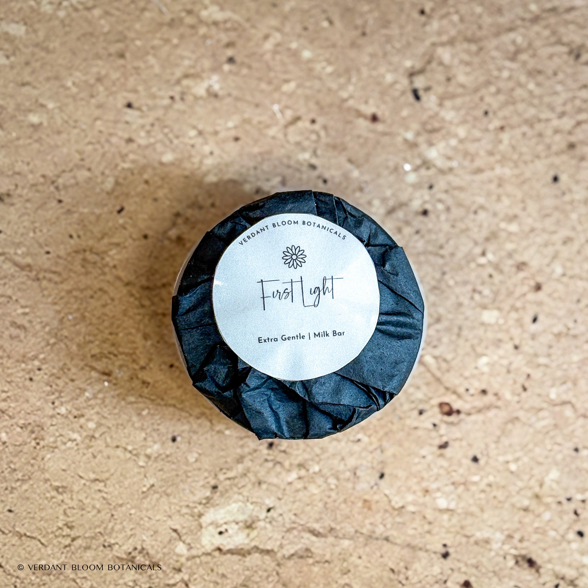 First Light mini soap with label