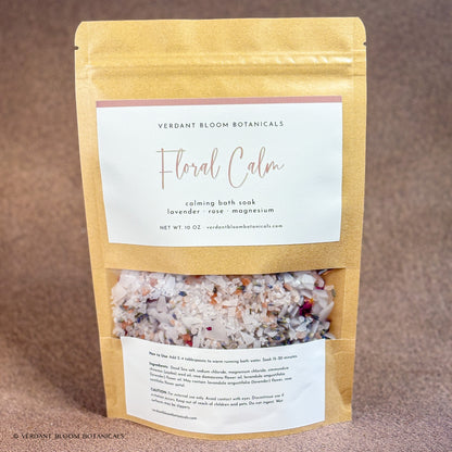 Packaged Floral Calm bath soak 