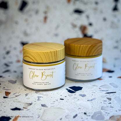 two jars of Glow Boost face mask