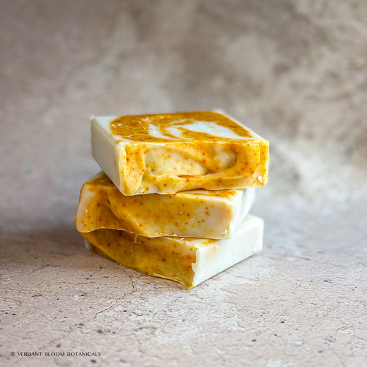 Stack of Golden Comfort soap bars