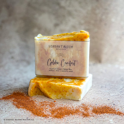 Golden Comfort soap bars with annatto seed powder