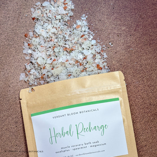Herbal Recharge bath soak opened and spilled 