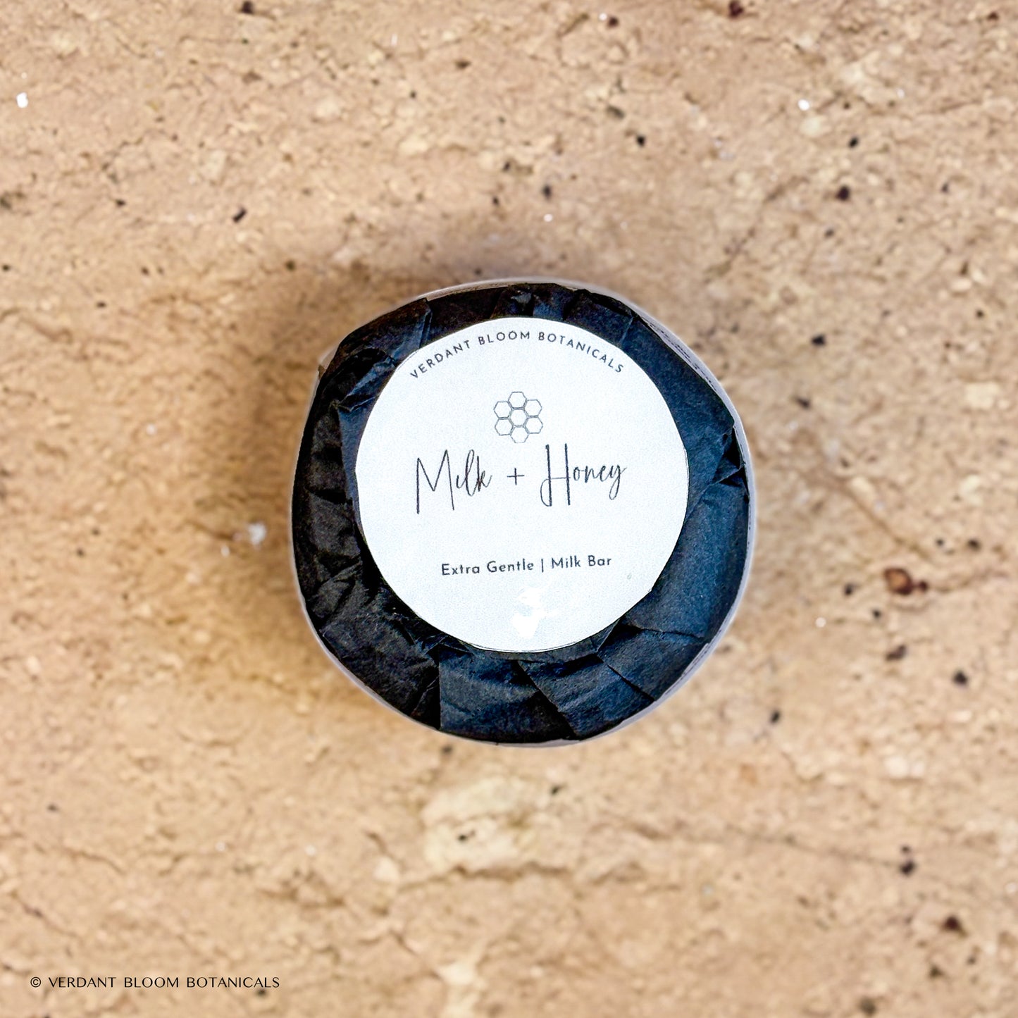 Milk & Honey mini soap with label