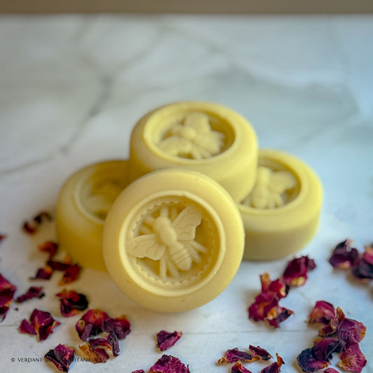 Handmade mini soap with goat’s milk and honey