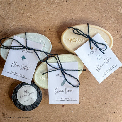 Reset Clean bundle including all three salt bar soaps and mini Common Ground soap