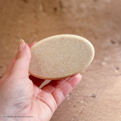 Warm Stone salt bar in hand