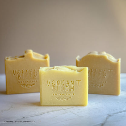 The Skin Soother Bundle featuring three unscented soap bars for sensitive skin