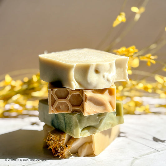 Soap Soother Bundle of gentle natural soap bars, hydrating and soothing for irritation and inflammation
