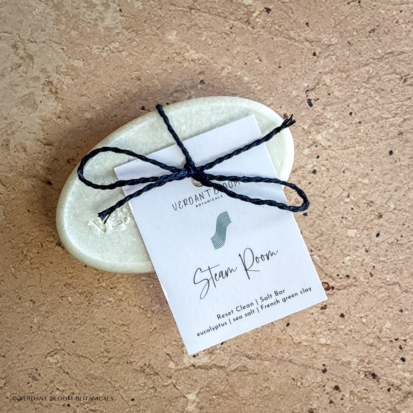 Steam Room salt bar with label