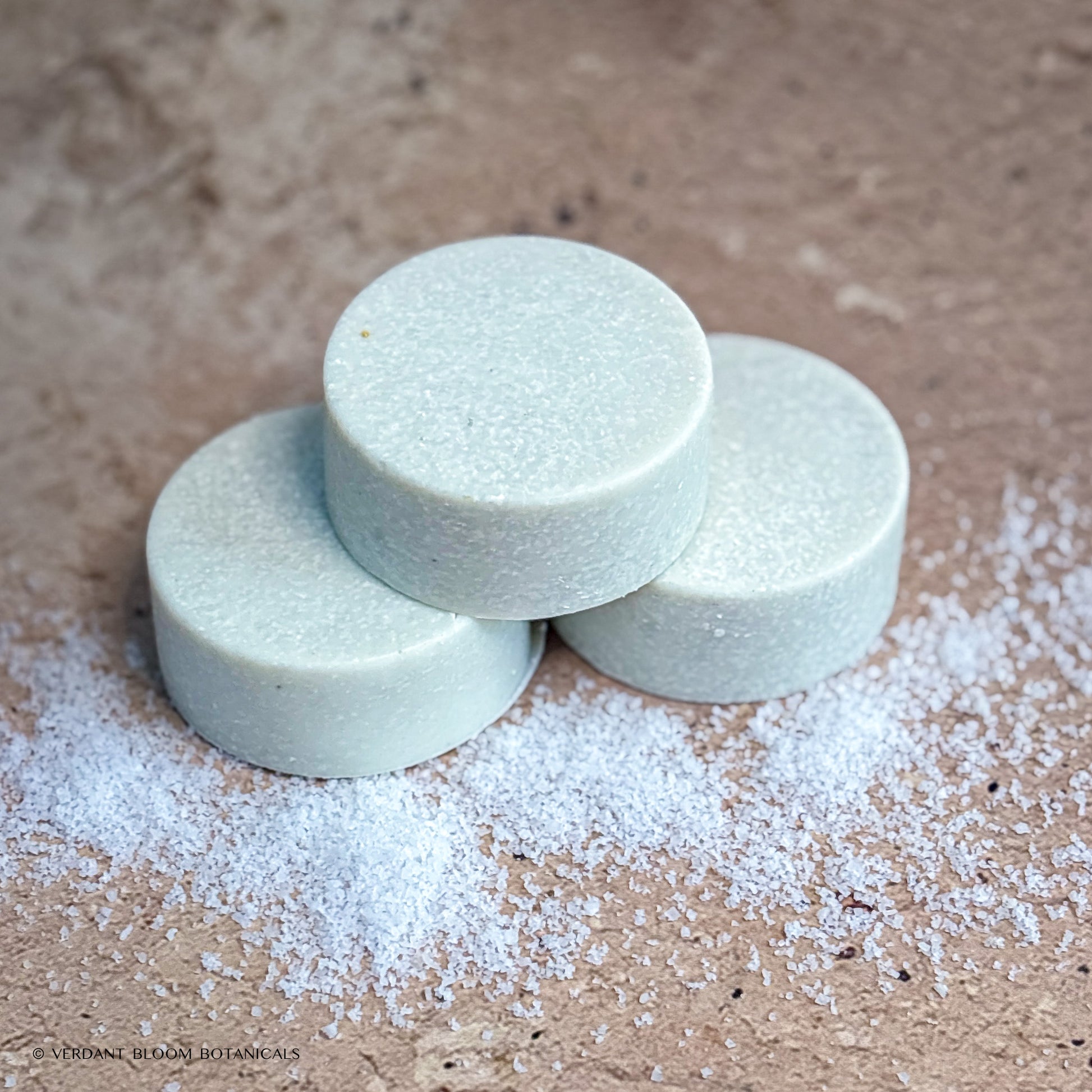 stack of Steam Room mini salt bars with salt