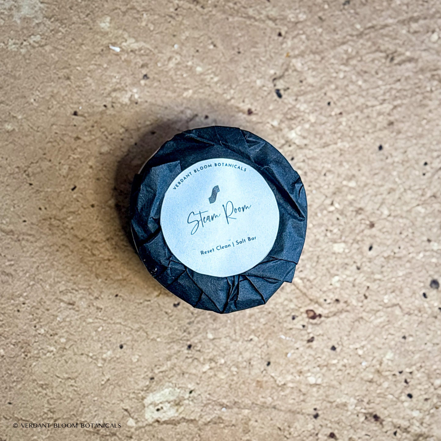 Steam Room mini salt bar with label