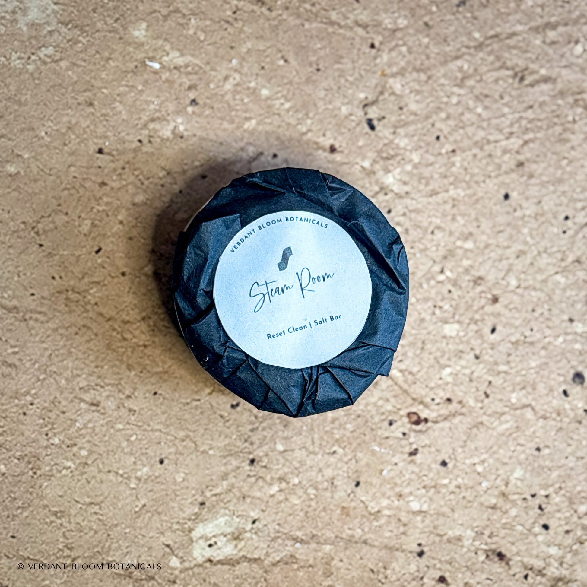 Steam Room mini salt bar with label