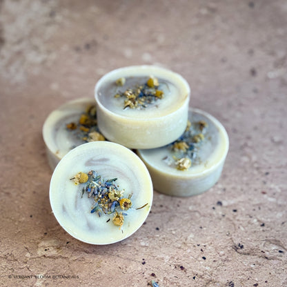 stack of Tranquil Bloom mini soaps