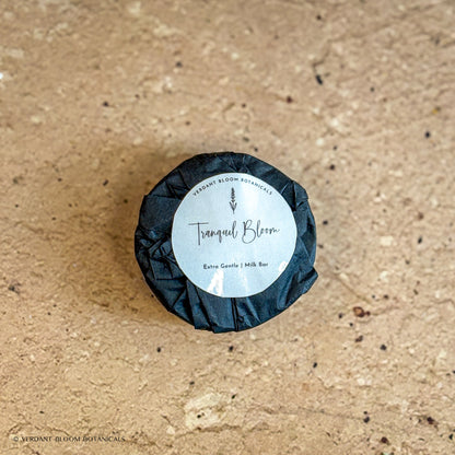 Tranquil Bloom mini soap with label
