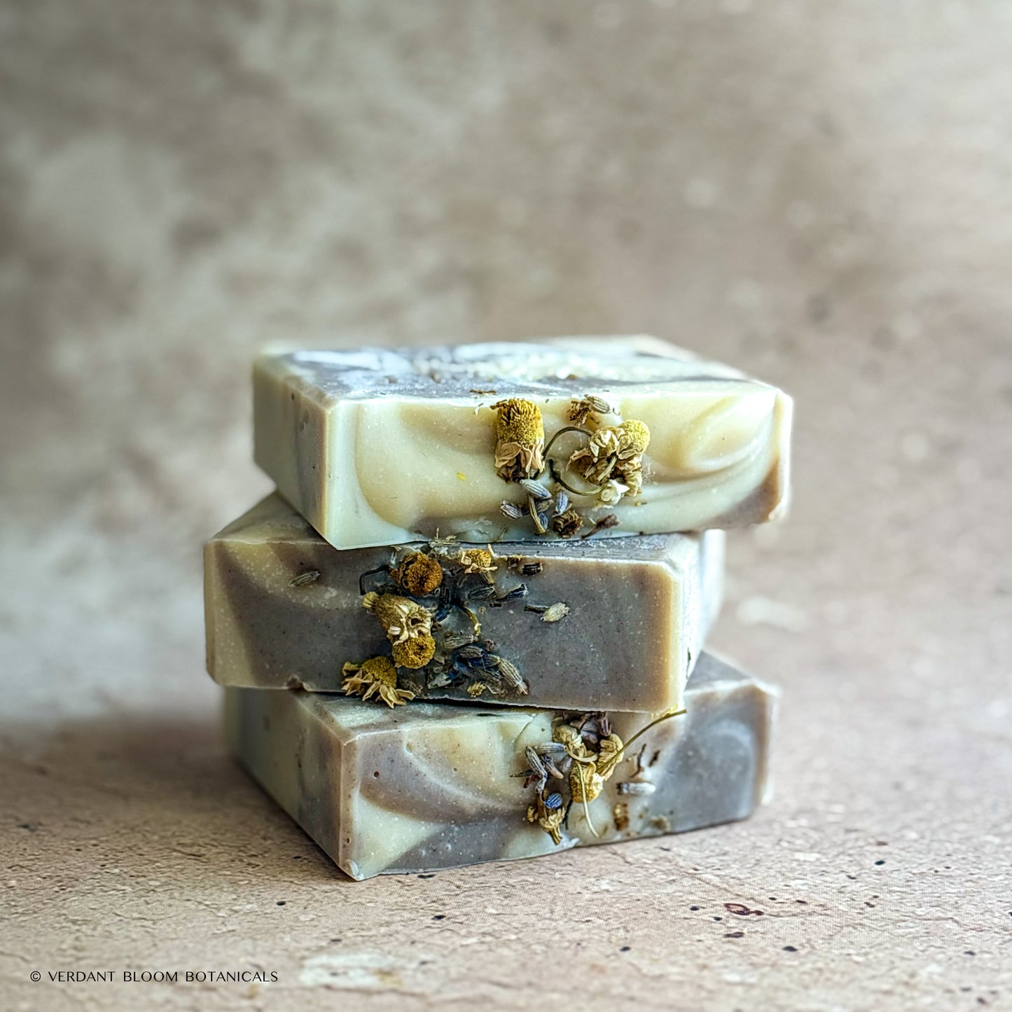 stack of Tranquil Bloom soap bars