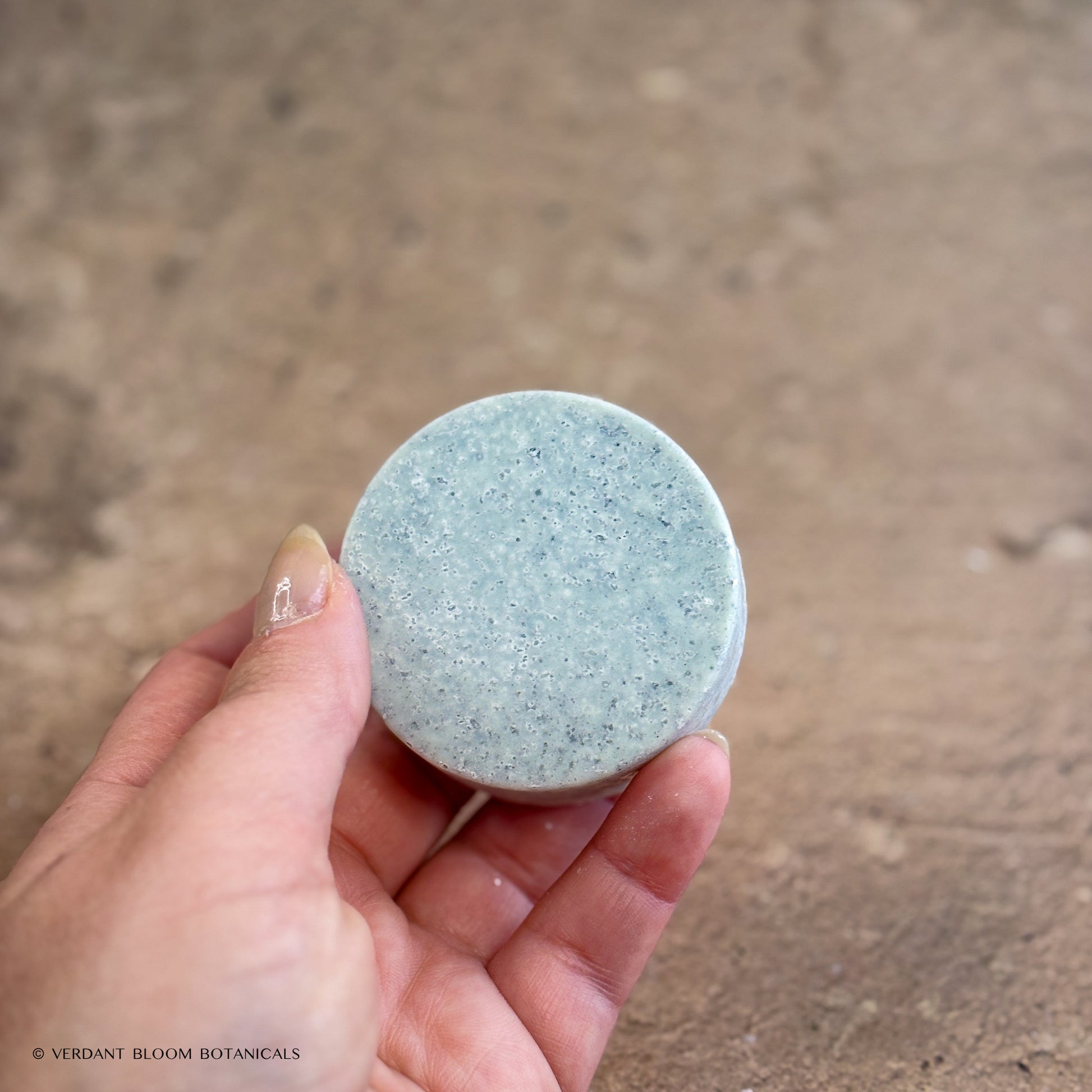 Clean Slate mini salt soap in hand